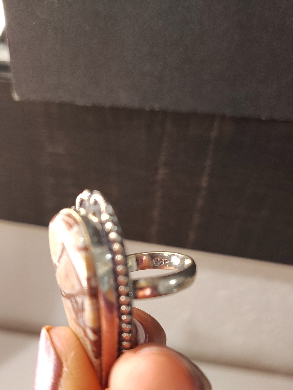 Brecciated Jasper 925 Gemstone Ring - Size 6 - Picture 6 of 8